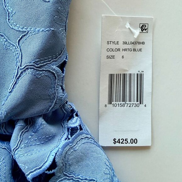 NWT Mestiza New York Vanessa Convertible Bow Lace Mini Dress in Heritage Blue 6 - Picture 12 of 16